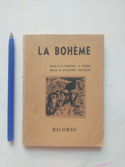 Libro usado en venta: La Boheme de Giacosa - Illica - Giacomo Puccini; editorial Ricordi impreso en 1967 realizamos envios a todo el mundo.1