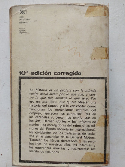 Libro usado en venta: Las venas abiertas de America Latina de Eduardo Galeano; editorial Siglo XXI impreso en 1975 realizamos envios a todo el mundo.2
