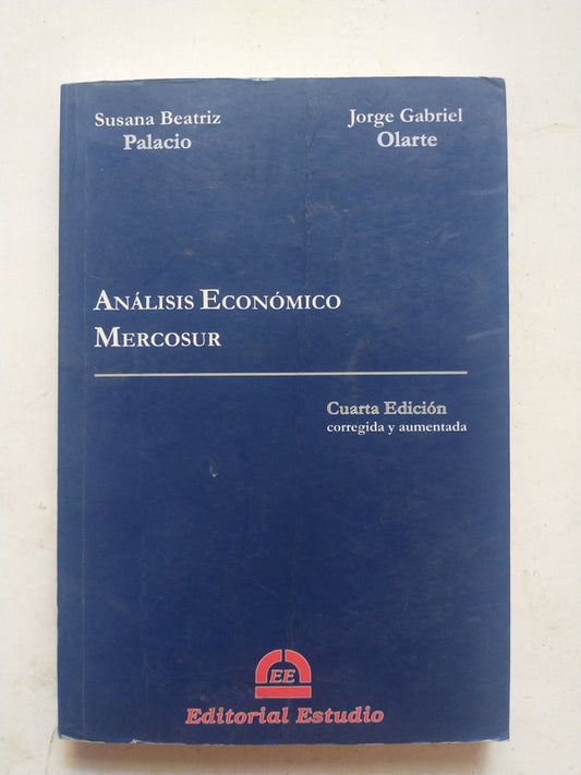 Libro usado en venta: Analisis economico Mercosur; editorial Estudio impreso en 2008 realizamos envios a todo el mundo.1