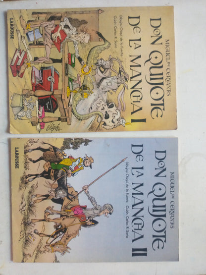 Libro usado en venta: Don Quijote de la Mancha - 2 Vol. de Miguel de Cervantes Saavedra; editorial Larousse impreso en 1984 envios a todo el mundo.1