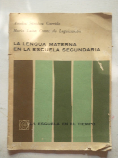 Libro usado en venta: La lengua materna en la escuela secundaria; editorial Eudeba impreso en 1962 realizamos envios a todo el mundo.1