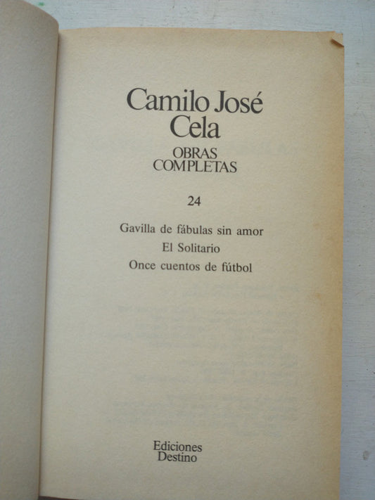 Libro usado en venta: Obras Completas de Camilo Jose Cela; editorial Destino impreso en 1990 realizamos envios a todo el mundo.1