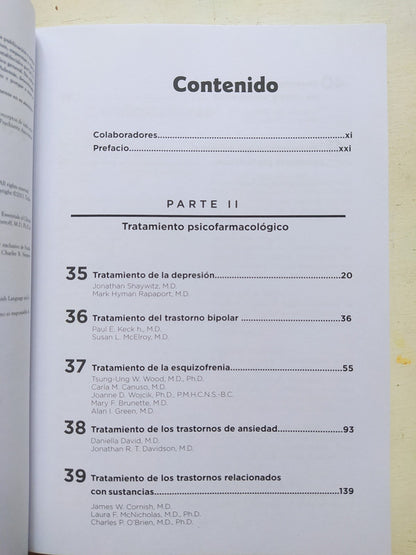 Libro usado en venta: Fundamentos de Psicofarmacologia Clinica - Parte II de Alan Schatzberg - Nemeroff; American Psychiatric Association 2015.3