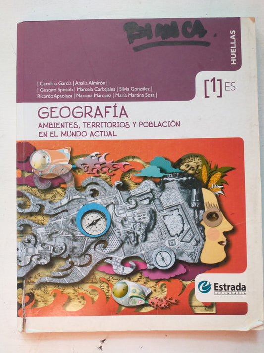 Libro usado en venta: Geografia 1 de Carolina Garcia; editorial Angel Estrada impreso en 2015 realizamos envios a todo el mundo.1
