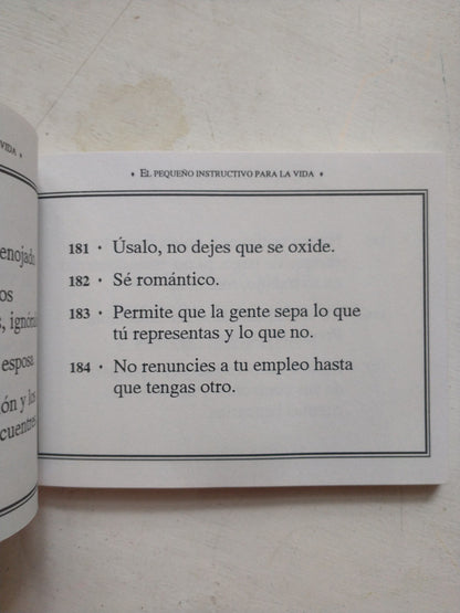 Libro usado en venta: El peque?o instructivo para la vida de H. Jackson Brown; editorial Edivision impreso en 1995 realizamos envios a todo el mundo.2