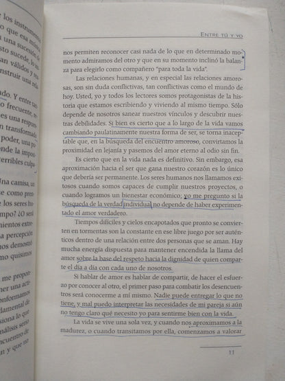 Libro usado en venta: Entre tu y yo de Walter Dresel; editorial Planeta impreso en 2004 realizamos envios a todo el mundo.3