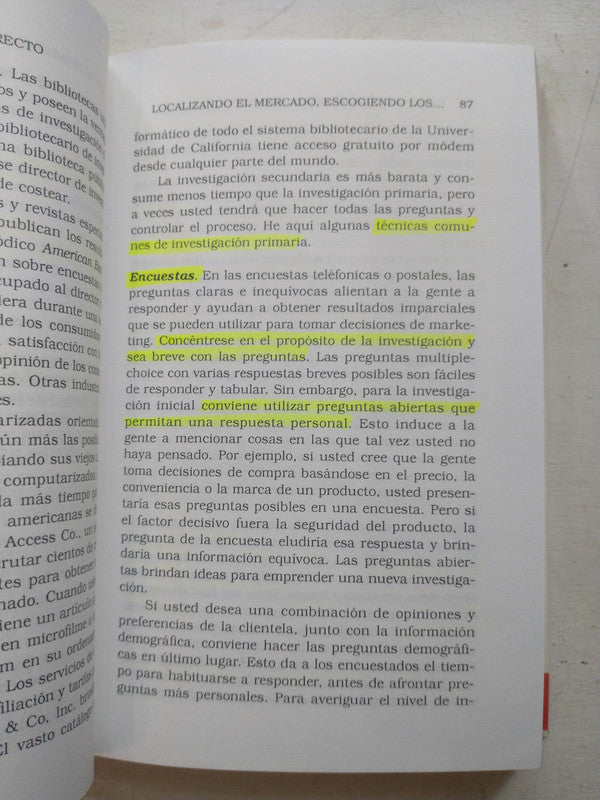 Libro usado en venta: Como hacer marketing directo de Mark Bacon; editorial Granica impreso en 1996 realizamos envios a todo el mundo.3