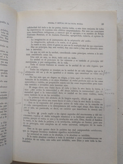 Libro usado en venta: Dogma y ritual de la Alta magia de Elifhas Levi; editorial Kier impreso en 1999 realizamos envios a todo el mundo.2