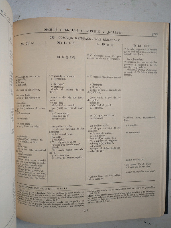 Libro usado en venta: Sinopsis de los cuatro evangelios - Tomo I; editorial Desclee de Brouwer impreso en 1975 realizamos envios a todo el mundo.3