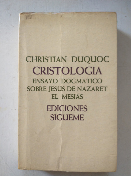 Libro usado en venta: Cristologia - Ensayo Dogmatico de Christian Duquoc; editorial Sigueme impreso en 1981 realizamos envios a todo el mundo.1