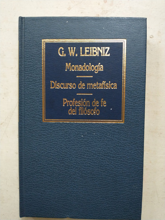 Libro usado en venta: Monadologia de G. W. Leibniz; editorial Hyspamerica impreso en 1983 realizamos envios a todo el mundo.1