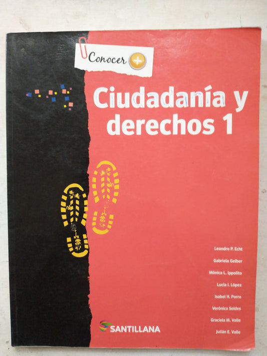 Libro usado en venta: Ciudadania y derechos 1; editorial Santillana impreso en 2015 realizamos envios a todo el mundo.1
