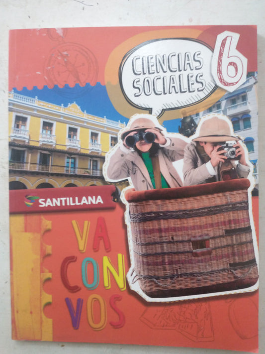 Libro usado en venta: Ciencias Sociales 6; editorial Santillana impreso en 2017 realizamos envios a todo el mundo.1
