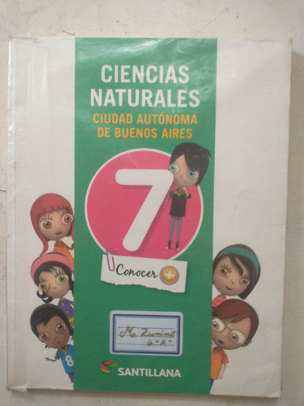 Libro usado en venta: Ciencias Naturales 7; editorial Santillana impreso en 2015 realizamos envios a todo el mundo.1