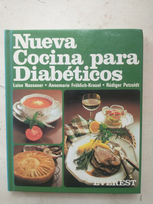 Libro usado en venta: Nueva Cocina para diabeticos; editorial Everest impreso en 1995 realizamos envios a todo el mundo.1