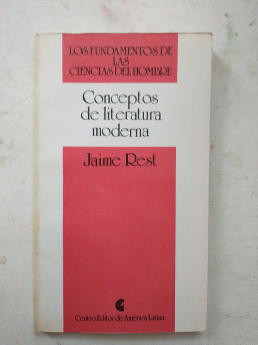 Libro usado en venta: Conceptos de literatura moderna - Vol. 5 de Jaime Rest; editorial Centro Editor de America Latina impreso en 1991.1