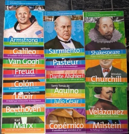 Libro usado en venta: Los hombres y mujeres que cambiaron al mundo (En carpeta contenedora) de Biografias imprescindibles Clarin; editorial AGEA 1.5