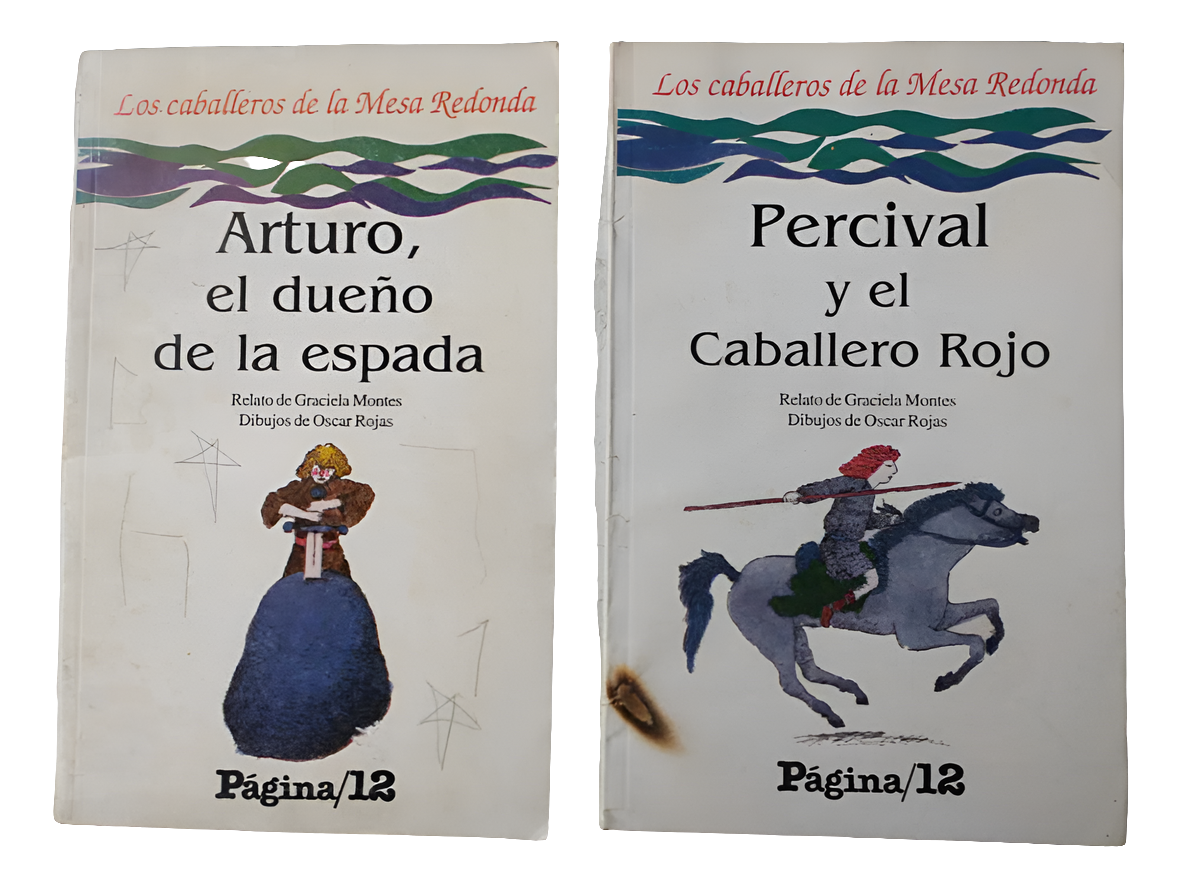 dos libros de la coleccion caballeros de la mesa redonda. Percival y Arturo