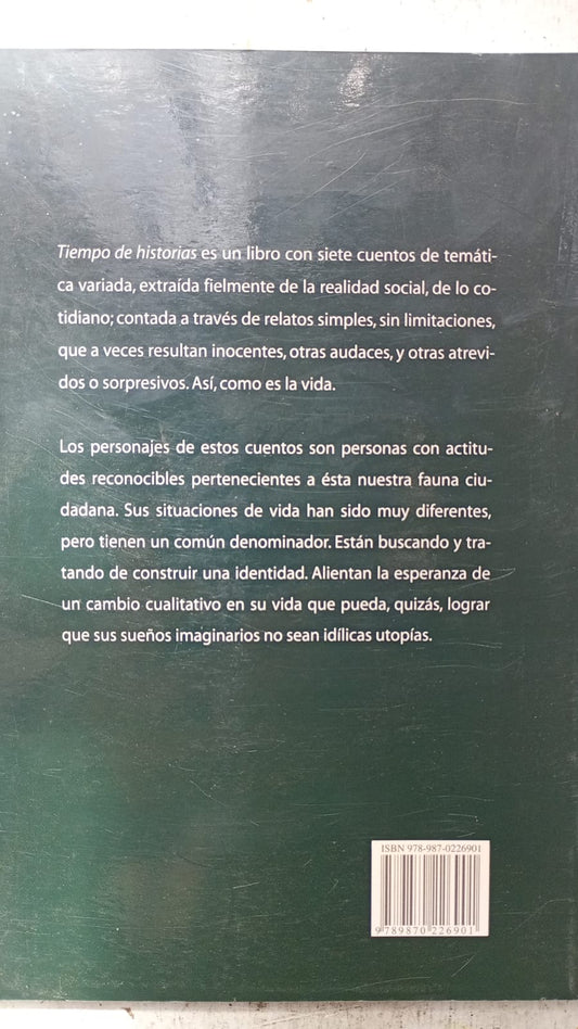 Contratapa del libro Tiempo de historias de Eduardo Castro