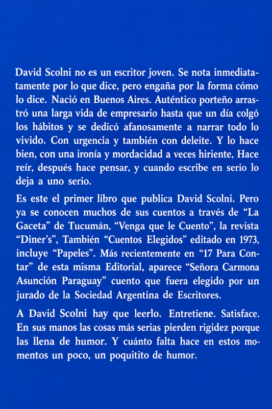 Contratapa de 100 gramos de ejecutivos, de David Scolni